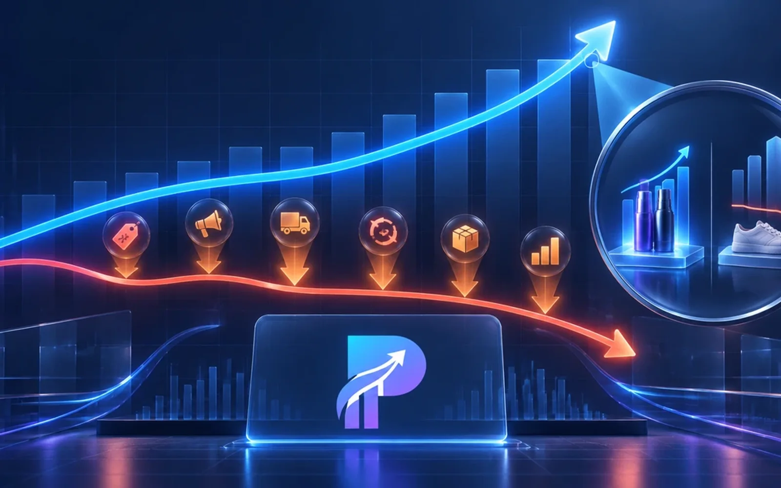 Rising marketplace revenue and falling profit under cost pressure, with SKU analysis in ProfitVena